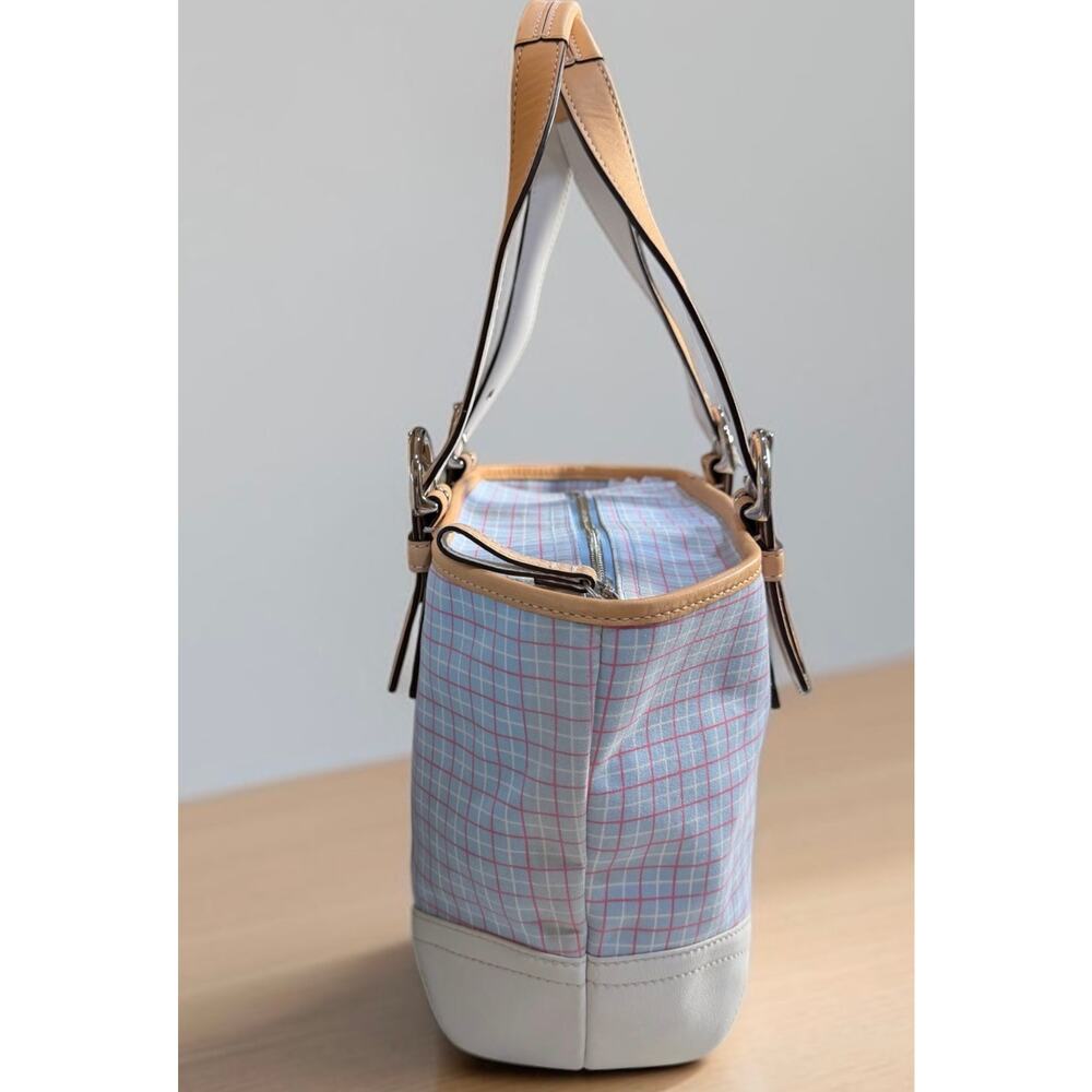 NWT Vintage Coach 1823 Soho Plaid Twill Tote & Wristlet - Picture 4 of 14